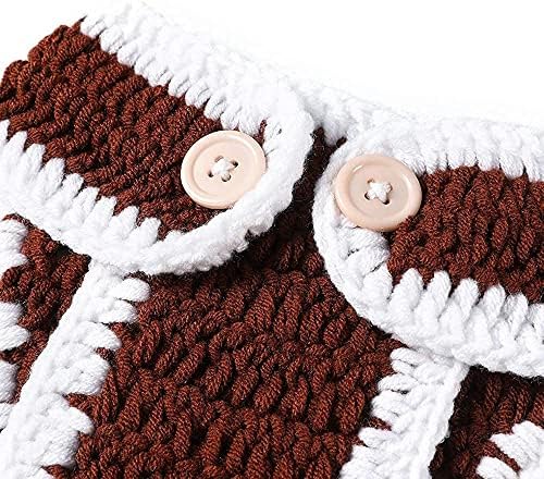Qyeaber Newborn Baby Girl Crochet Costume