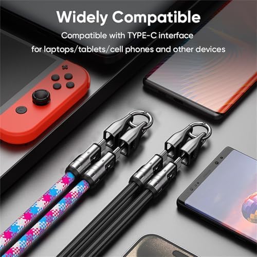 Ephoou 2 in 1 USB-C Lanyard Charging Cable