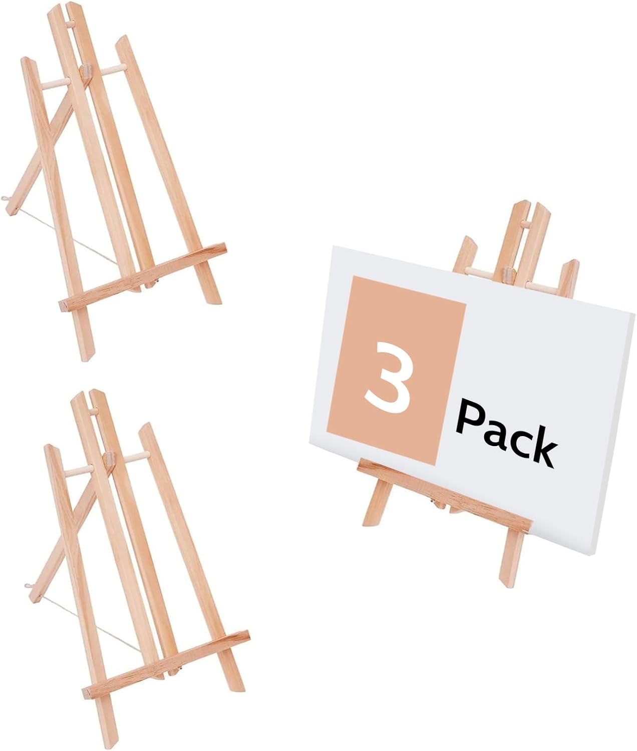 3pcs 118 Inch Wood Easels for Kids and Painting