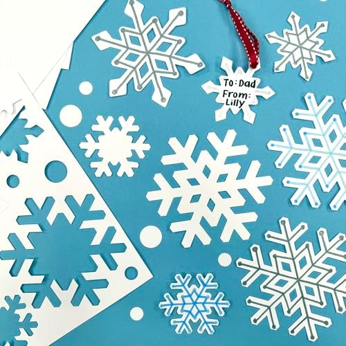 80 Pieces Snowflake Paper Cutouts with Idea Guide
