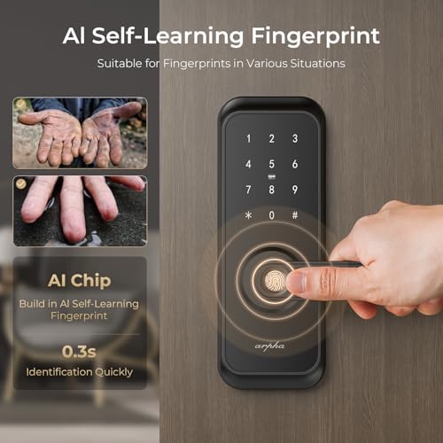 5-in-1 Keyless Entry Deadbolt with Fingerprint and APP Control