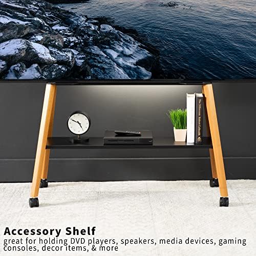 VIVO Rolling Artistic Easel TV Stand 49-75 inch Black Frame