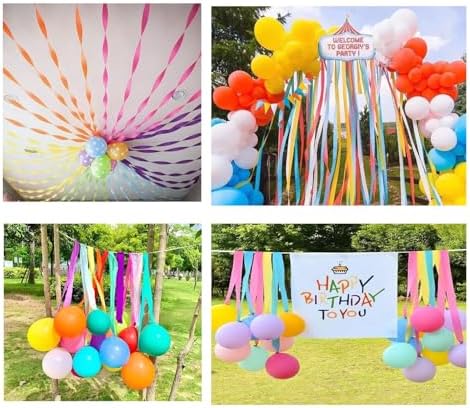 YYaaloa Crepe Paper Streamers 6 Rolls 492ft Rainbow