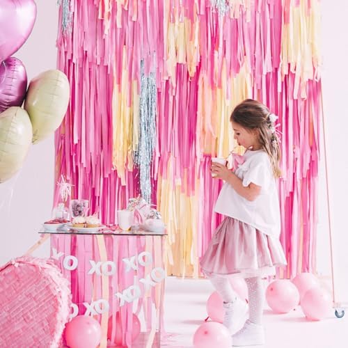 PartyWoo Extra Large Crepe Paper Streamers 3 Rolls 393ft
