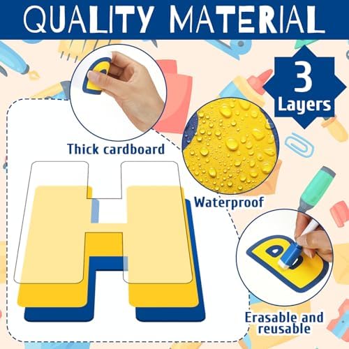 Ireer 216 Pcs Cartoon Bulletin Board Letters Set