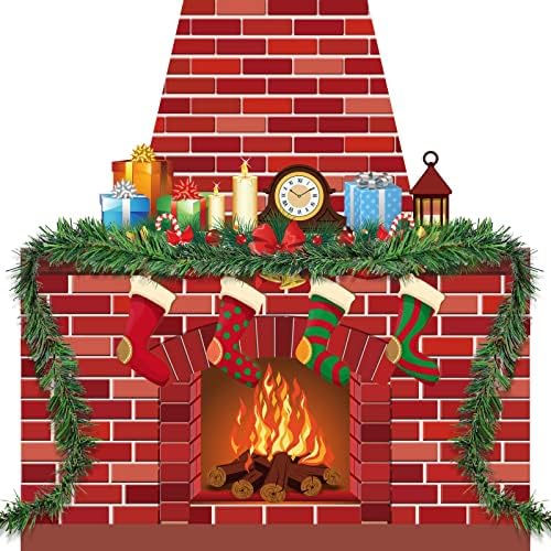 TaoBary Christmas Bulletin Board Fireplace Decoration Set