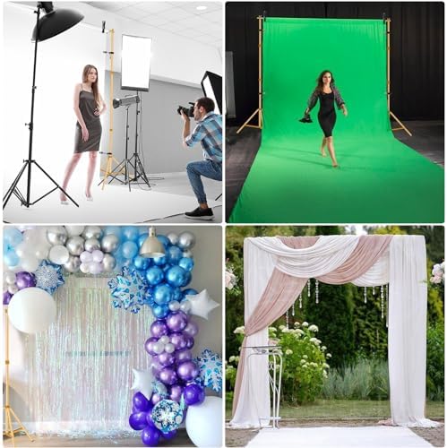 Titanium Gold Adjustable Photo Backdrop Stand Kit 10x7ft