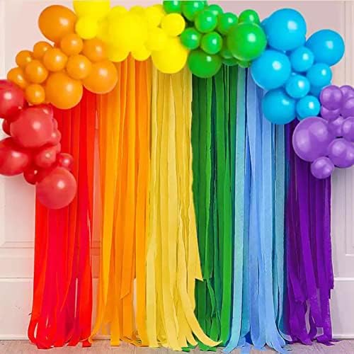 Xiksxitn 6 Rolls White Crepe Paper Streamers