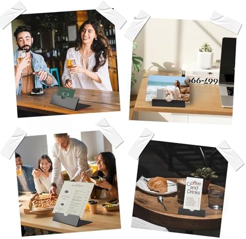 Heavy Duty Black Metal Place Card Holders for 40 PCs