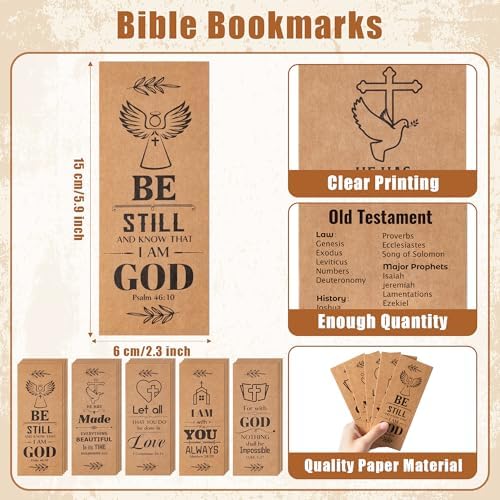 Haooryx Christian Bible Pen Bookmark Set 20 Pieces