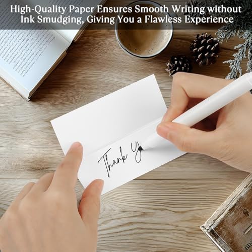 MaxGear 240Pcs Matte White Tent Cards for Table Settings