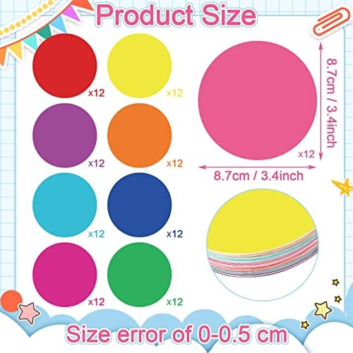 Geyee 108 Pcs Circle Cutouts for Classroom Decorations