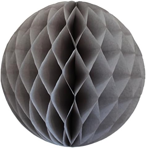 6-Pack 5 Inch Gray Honeycomb Tissue Paper Balls 1