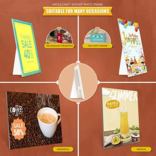 Golden State Art Self-Stick Easel Back Display Stand Pack of 50 White