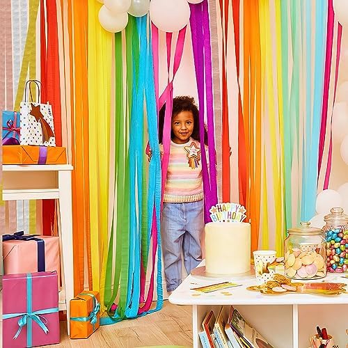 Crepe Paper Streamers - 6 Rolls 492ft Pink Party Decorations