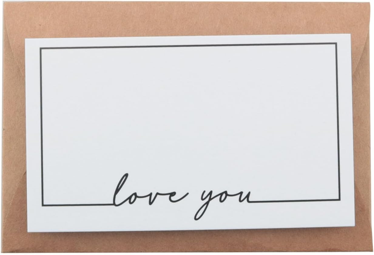15PCS Kraft Mini Envelope Gift Card Holder with Heart Clasp