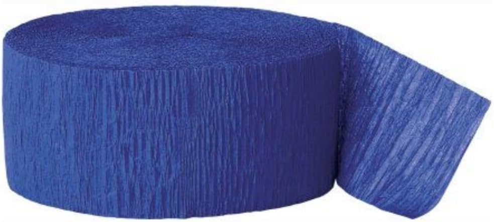 Bright Royal Blue Crepe Paper Roll - 81 1 Count