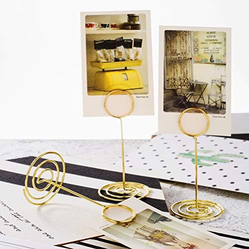 TecUnite 335 Inch Gold Table Number Holder 24 Pieces