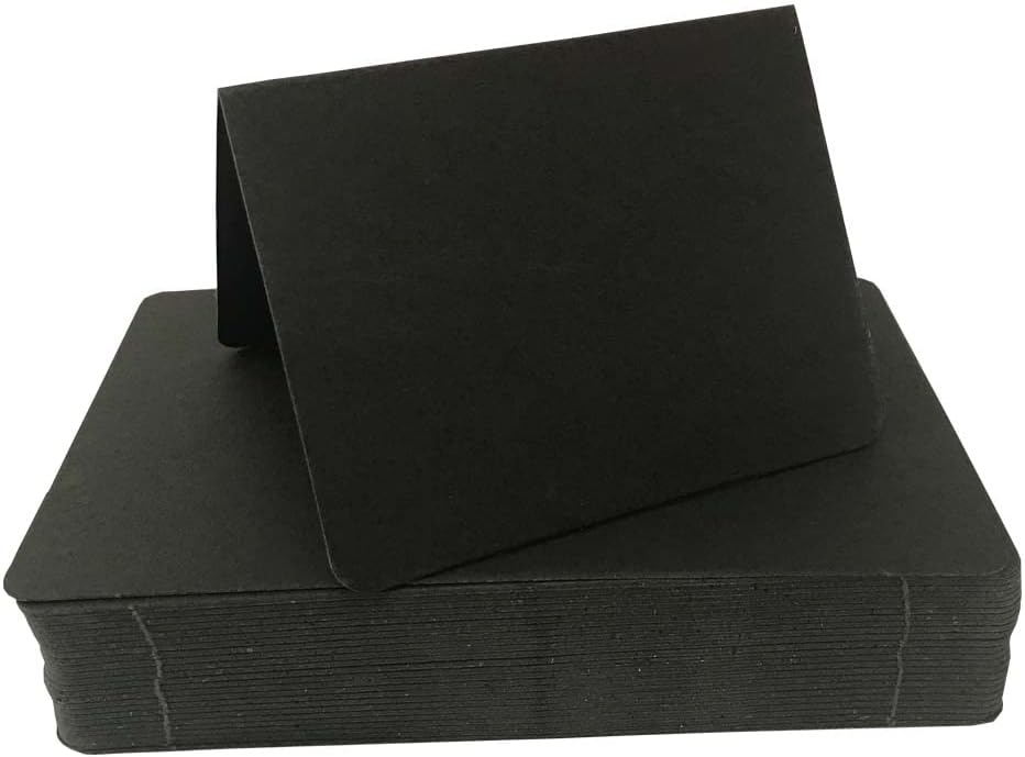 Black Blank Tent Table Place Cards Pack of 50