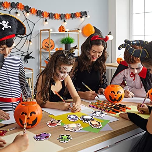 480 Sheets Halloween Sticky Notes Set with 24 Pens