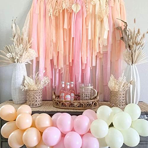 PartyWoo Crepe Paper Streamers 6 Rolls 492 Feet Pack