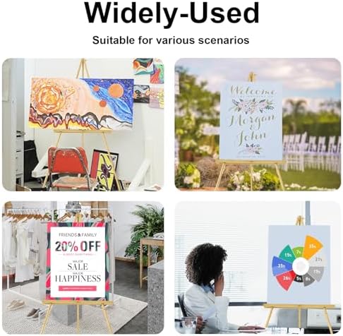 Falling in Art 65 Inch A-Frame Easel Stand with Adjustable Canvas Holder