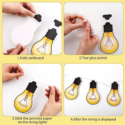 Karenhi 108 Pcs Light Bulb Bulletin Board Decor Set
