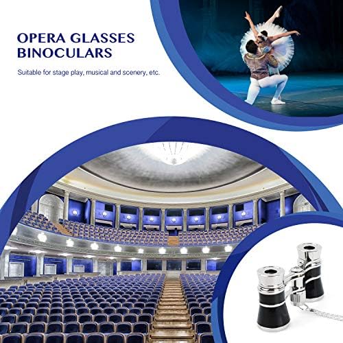 Aomekie 3X25 Opera Binoculars Compact Folding with Chain for Adults