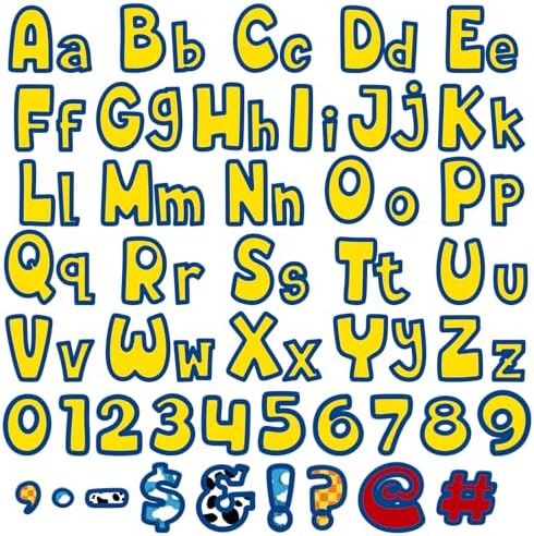 Ireer 216 Pcs Cartoon Bulletin Board Letters Set