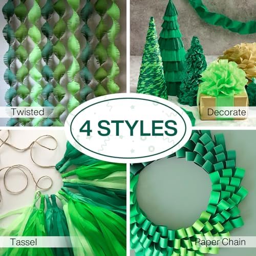 PartyWoo Crepe Paper Streamers 4 Rolls 328ft 1