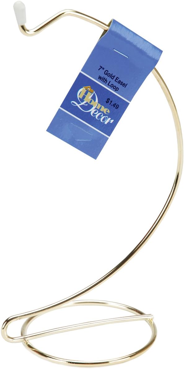 Gold Metal Easel with Loop Stand 7 Inch
