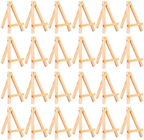 eBoot 24 Pack Mini Wood Display Easel 5 Inch