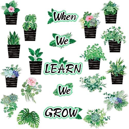 Pajean 58 Pcs Plant Bulletin Board Decorations