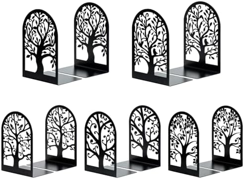 HappyHapi Book Ends Set 10 Pcs Modern Tree Design
