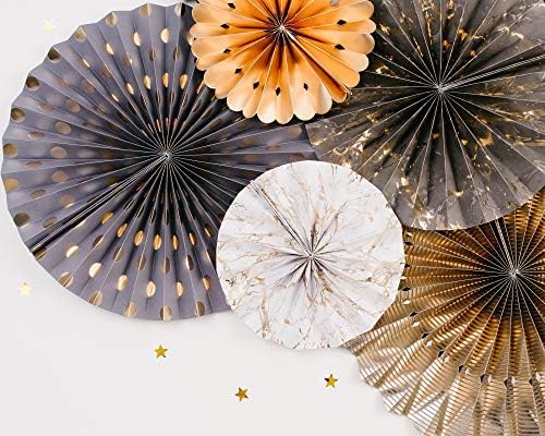 PapaKit Origami Wall Decor Set 8 Round Paper Fans