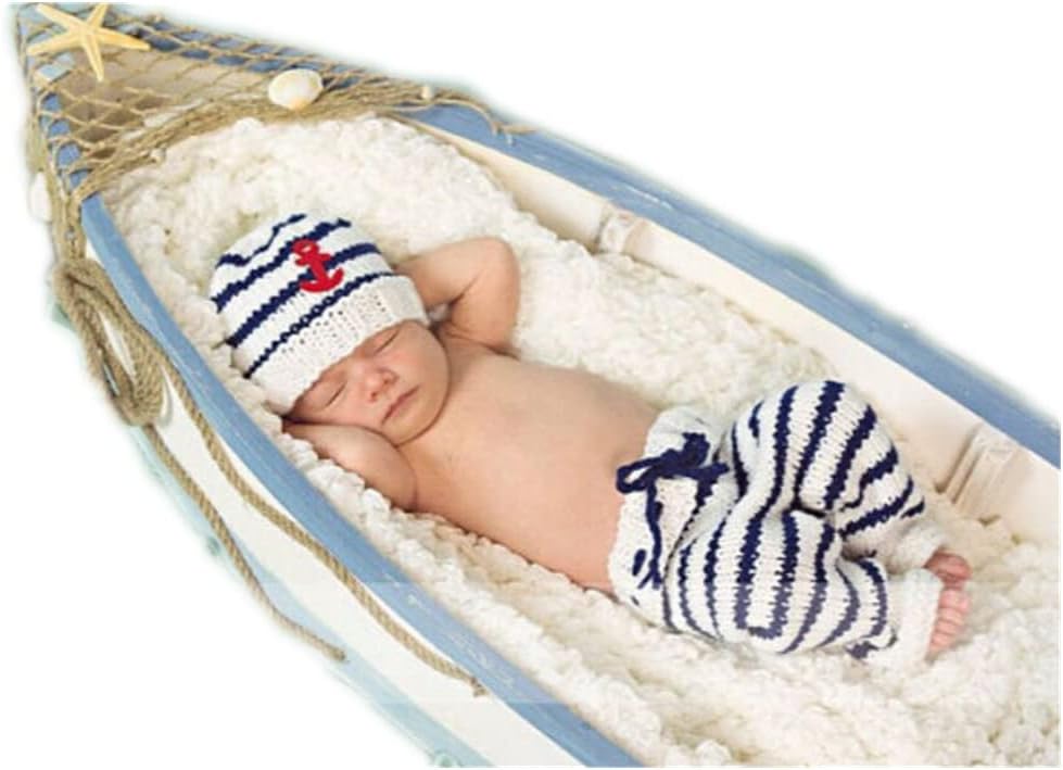 Newborn Baby Photo Prop Set Hat Pants for 0-8 Weeks
