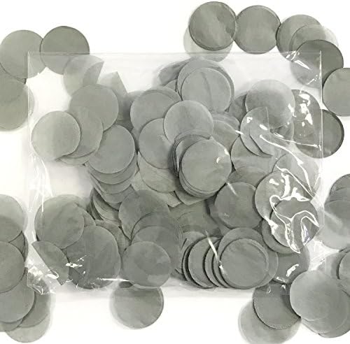 Allydrew Round Tissue Paper Confetti 1 Inch Gray