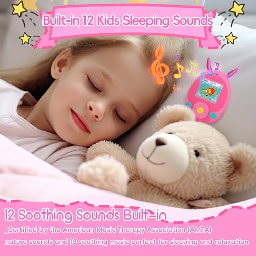 Wiwoo 64GB Kids MP3 Player with Bluetooth and LED Lights