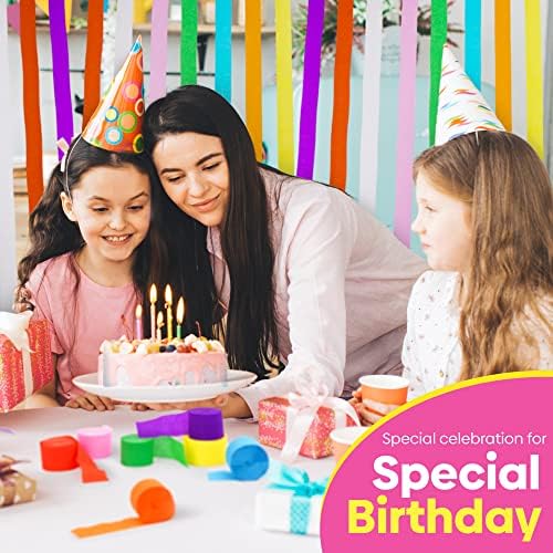8 Crepe Paper Streamers Rolls 656ft Rainbow Party Decor