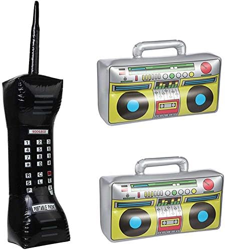 Minelife 3 Pack Inflatable Phone and Radio Boombox Party Decor