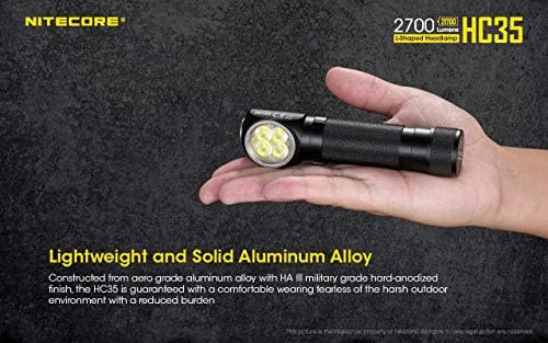 Nitecore HC35 Rechargeable Headlamp with USB Charger and Adapters