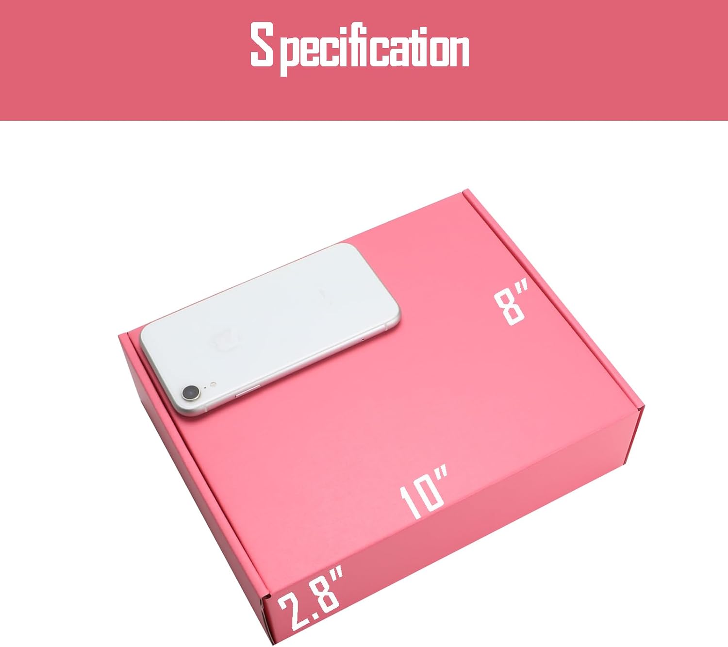 Pink Corrugated Cardboard Shipping Box with Lids