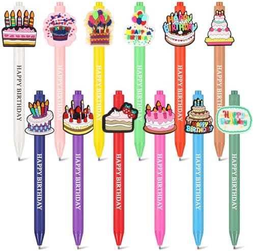24 Pcs Birthday Themed Cute Pens Set