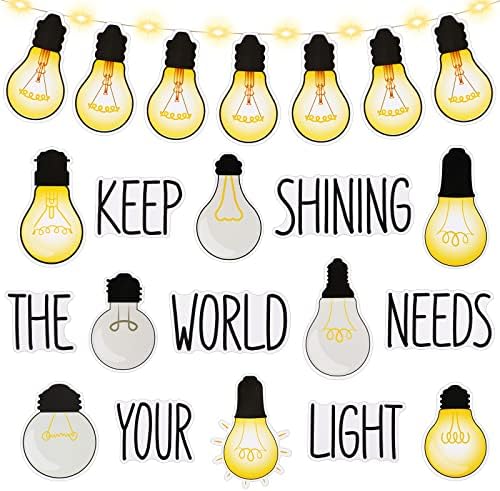 Karenhi 108 Pcs Light Bulb Bulletin Board Decor Set