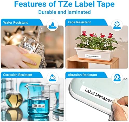 6-PK Lonitul Label Tapes for Brother TZe-231