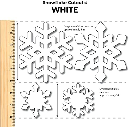 80 Pieces Snowflake Paper Cutouts with Idea Guide