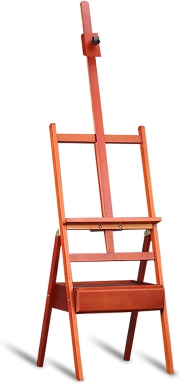 Sturdy Wooden H-Frame Art Easel with Storage Drawer