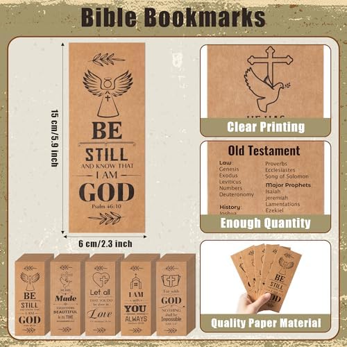 Haooryx Christian Bible Pen Bookmark Set 100 Pieces