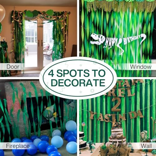 PartyWoo Crepe Paper Streamers 4 Rolls 328ft 1