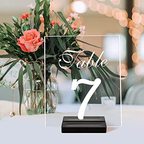 OUTNEE Acrylic Sign Stand Card Holder 10PCS Black